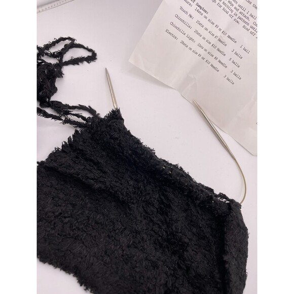 Cirular Knitting Needle Yarn Black Scarf Pattern Chincilla Color 5334 Lot 50 USA - Picture 2 of 6